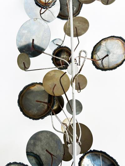 Curtis Jer Curtis Jer Raindrops Mixed Metal Wall Sculpture Signed 1970s