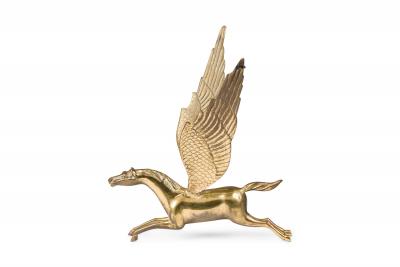 Curtis Jer Curtis Jere American Mid Century Modern Brass Figure of A Pegasus
