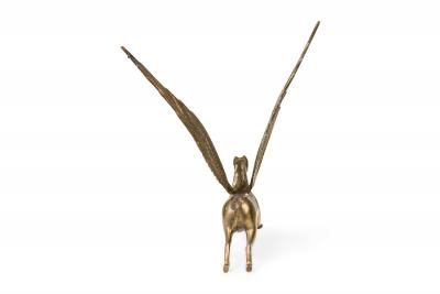 Curtis Jer Curtis Jere American Mid Century Modern Brass Figure of A Pegasus