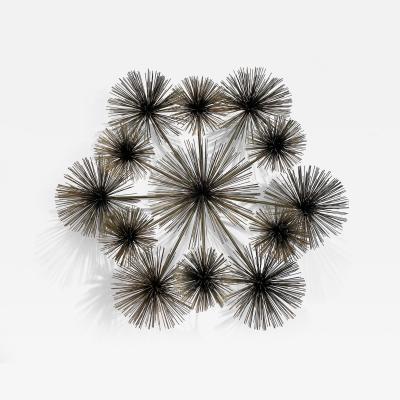 Curtis Jer Curtis Jere Brass Sea Urchin Wall Sculpture