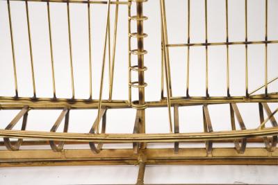 Curtis Jer Curtis Jere Brass Ship Sculpture Signed