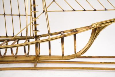 Curtis Jer Curtis Jere Brass Ship Sculpture Signed