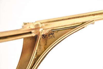 Curtis Jer Curtis Jere Brass Ship Sculpture Signed