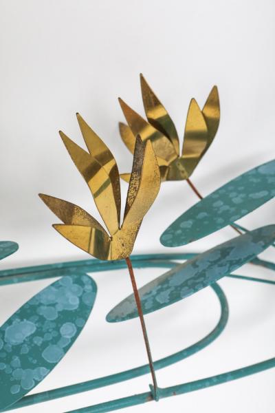 Curtis Jer Curtis Jere Brass Wall Mounted Heron Sculpture 1988