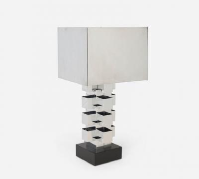 Curtis Jer Curtis Jere Chrome Geometric Skyscraper Lamp