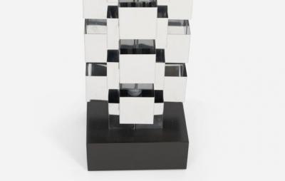 Curtis Jer Curtis Jere Chrome Geometric Skyscraper Lamp