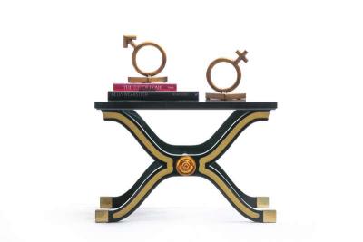 Curtis Jer Curtis Jere Mars Venus Gold Gilt Bookends Sculptures Signed Jer 1968