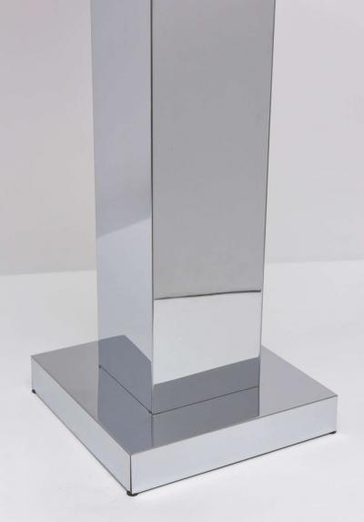 Curtis Jer Curtis Jere Sculptural Chrome Table Lamp with Chrome Shade USA 1976 Signed