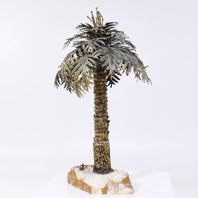 Curtis Jer Curtis Jere Style Mid Century Brass Palm Tree Sculpture