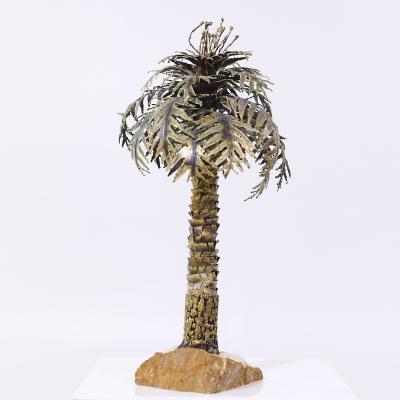 Curtis Jer Curtis Jere Style Mid Century Brass Palm Tree Sculpture