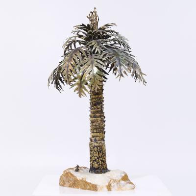 Curtis Jer Curtis Jere Style Mid Century Brass Palm Tree Sculpture