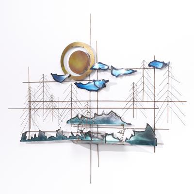 Curtis Jer Curtis Jere Style Mid Century Brass Tennis Sculpture