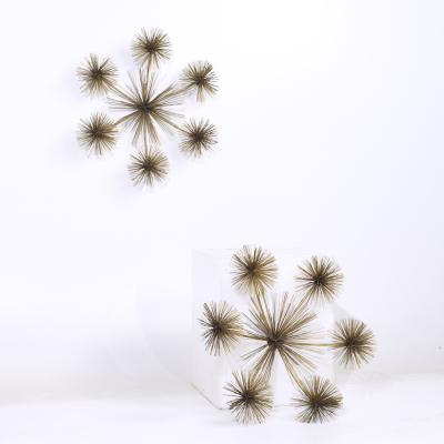 Curtis Jer Curtis Jere Style Mid Century Pom Urchin Sculptures Pair
