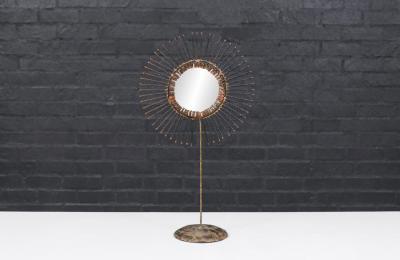 Curtis Jer Curtis Jere Sunburst Brass Vanity Mirror for Artisan House
