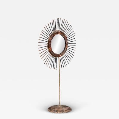 Curtis Jer Curtis Jere Sunburst Brass Vanity Mirror for Artisan House