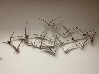 Curtis Jer Curtis Jere Wall Sculpture Flying Birds