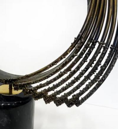 Curtis Jer Curtis Jere Windswept Brutalist Sculpture Brass and Marble