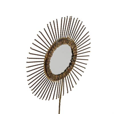 Curtis Jer Curtis Jere double sided Brass Sunburst Mirror 1968