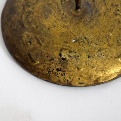 Curtis Jer Curtis Jere double sided Brass Sunburst Mirror 1968