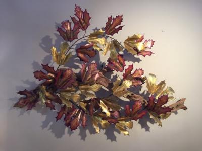 Curtis Jer Curtis Jere leaf driftwood wall sculpture