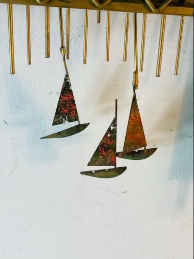 Curtis Jer EXCEPTIONAL MIXED METALS BROOKLYN BRIDGE WALL SCULPTURE BY CURTIS JERE