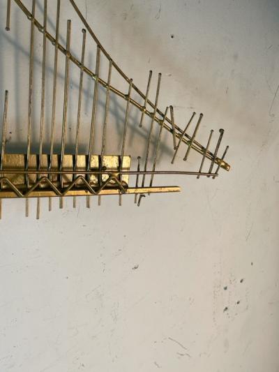 Curtis Jer EXCEPTIONAL MIXED METALS BROOKLYN BRIDGE WALL SCULPTURE BY CURTIS JERE
