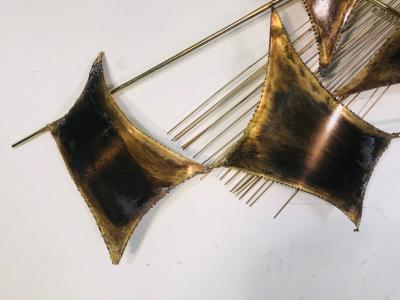 Curtis Jer Exceptional Brass Wall Sculpture by Curtis Jere