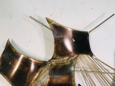 Curtis Jer Exceptional Brass Wall Sculpture by Curtis Jere