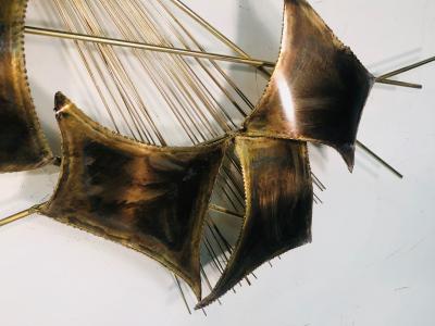 Curtis Jer Exceptional Brass Wall Sculpture by Curtis Jere