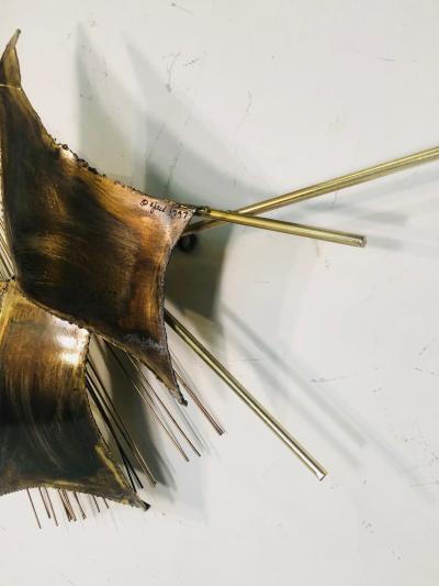 Curtis Jer Exceptional Brass Wall Sculpture by Curtis Jere