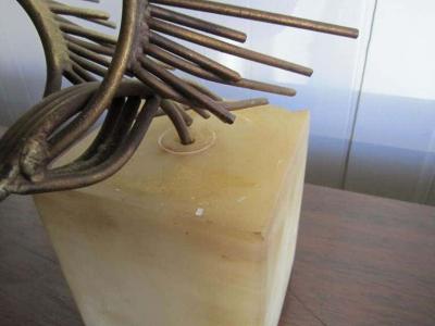 Curtis Jer Fabulous Curtis Jere Table Sculpture Flying Eagles Mid century Modern