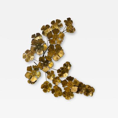 Curtis Jer LARGE BRUTALIST FLOWERS WALL SCULPTURE