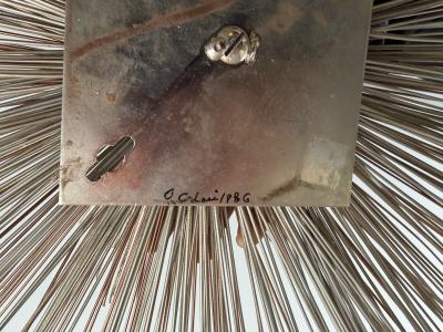 Curtis Jer Large Metal Brass Abstract Wall Sculpture by Curtis Jere USA 1980s