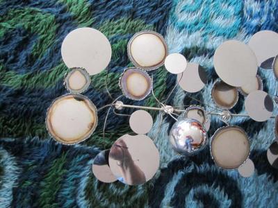 Curtis Jer Large Wall Mounted Raindrops Sculpture by Curtis Jere Mid Century Modern