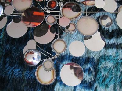 Curtis Jer Large Wall Mounted Raindrops Sculpture by Curtis Jere Mid Century Modern