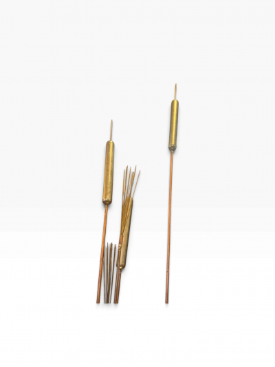 Curtis Jer MIXED METALS CATTAILS REEDS LEAVES DRAGONFLY BRUTALIST ILLUMINATED SCULPTURE