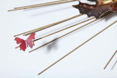 Curtis Jer Metal Maple Starbust Wall Sculpture