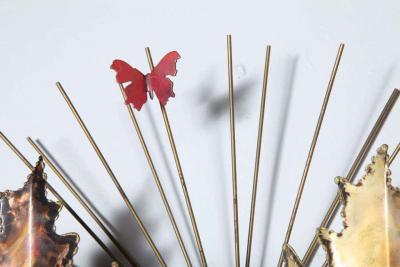 Curtis Jer Metal Maple Starbust Wall Sculpture