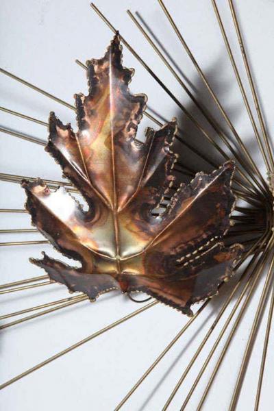 Curtis Jer Metal Maple Starbust Wall Sculpture