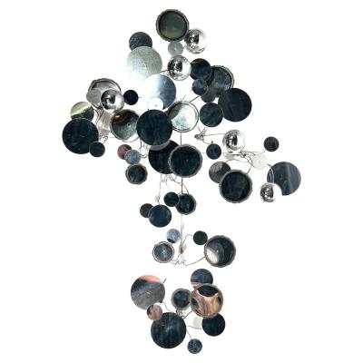 Curtis Jer Original Curtis Jere Chrome Raindrop Wall Sculpture