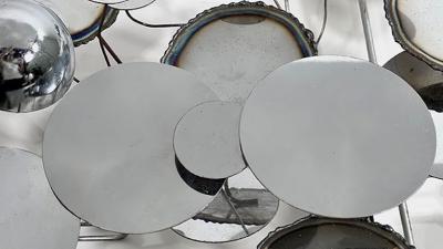 Curtis Jer Original Curtis Jere Chrome Raindrop Wall Sculpture