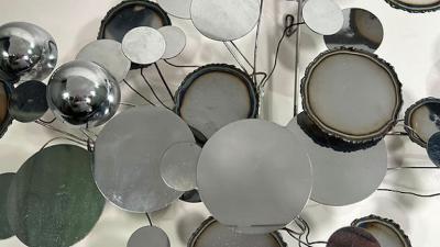 Curtis Jer Original Curtis Jere Chrome Raindrop Wall Sculpture