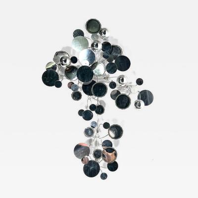 Curtis Jer Original Curtis Jere Chrome Raindrop Wall Sculpture