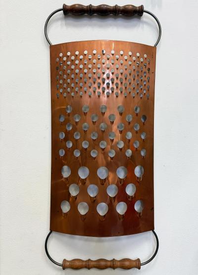 Curtis Jer Overscale 1979 Curtis Jer Cheese Grater Wall Sculpture Signed