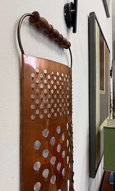 Curtis Jer Overscale 1979 Curtis Jer Cheese Grater Wall Sculpture Signed