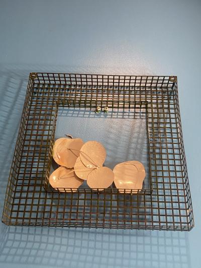 Curtis Jer PAIR OF APPLES AND ORANGES WALL SCULPTURES BY CURTIS JERE