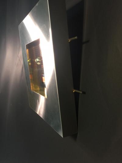 Curtis Jer PAIR OF CURTIS JERE MODERNIST MIXED METALS WALL SCULPTURES