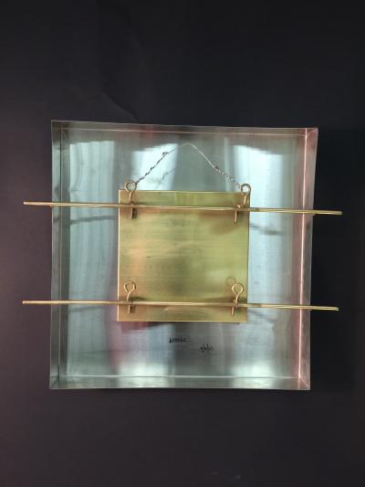 Curtis Jer PAIR OF CURTIS JERE MODERNIST MIXED METALS WALL SCULPTURES