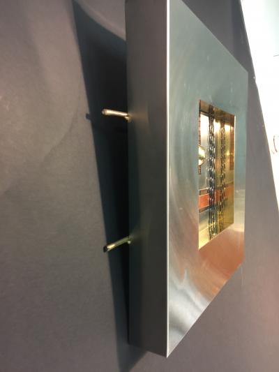 Curtis Jer PAIR OF CURTIS JERE MODERNIST MIXED METALS WALL SCULPTURES