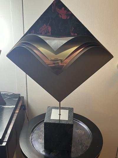 Curtis Jer POST MODERNIST CHROME BRASS COPPER SCULPTURE ON MARBLE BASE BY CURTIS JERE